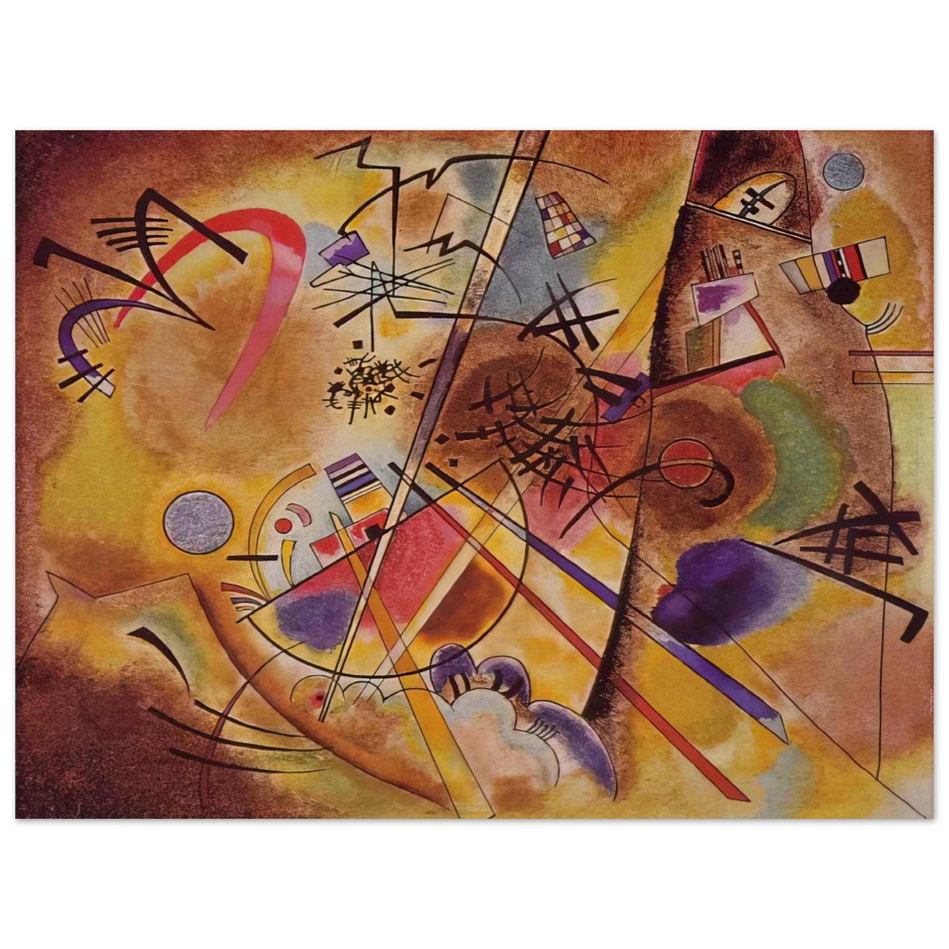 Wassily Kandinsky - SMALL DREAM IN RED 1925 Fine Art Poster - Default Title