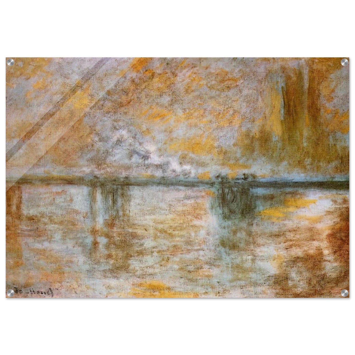 Charing Cross Bridge 3 - claude monet Acrylic Print - 70x100 cm / 28x40″ inches