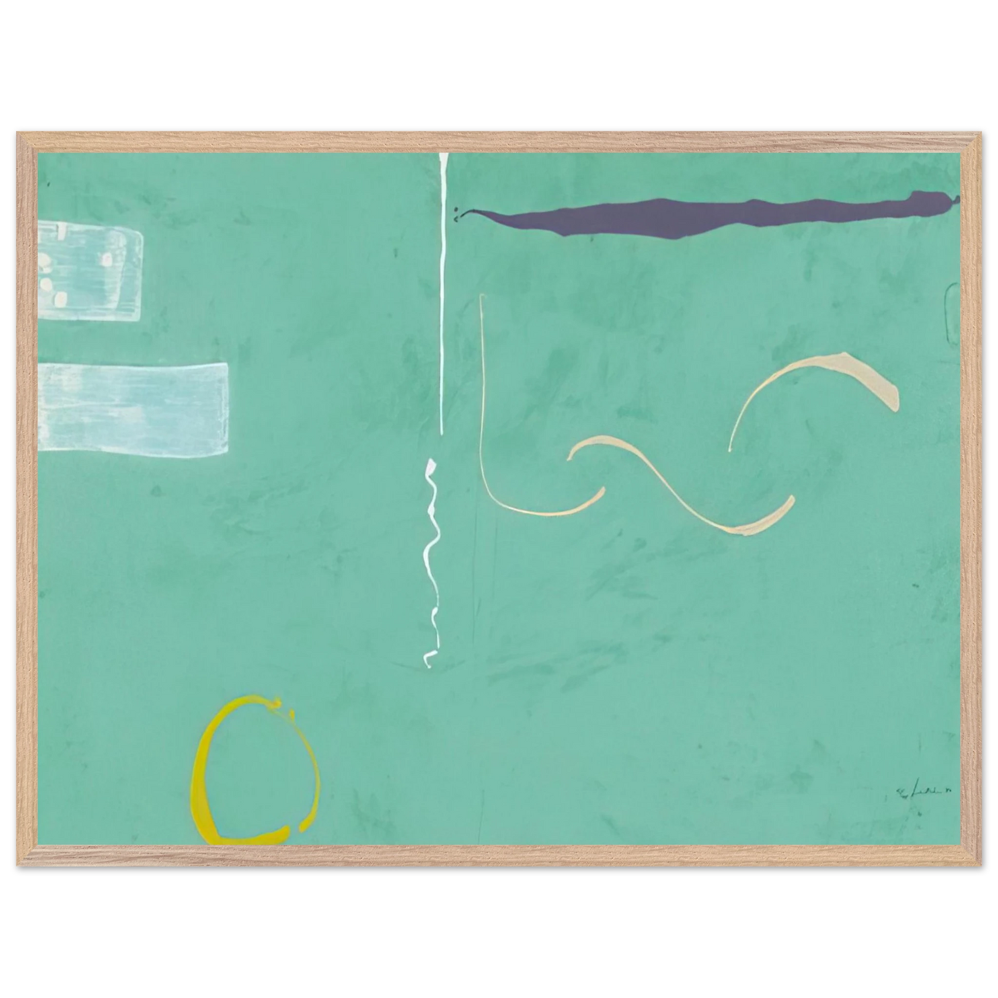 Helen Frankenthaler - Tahiti - 1989 Wall art - 60x80 cm / 24x32 inches - Premium Wooden Framed Poster With Fine Art Paper - Wood frame