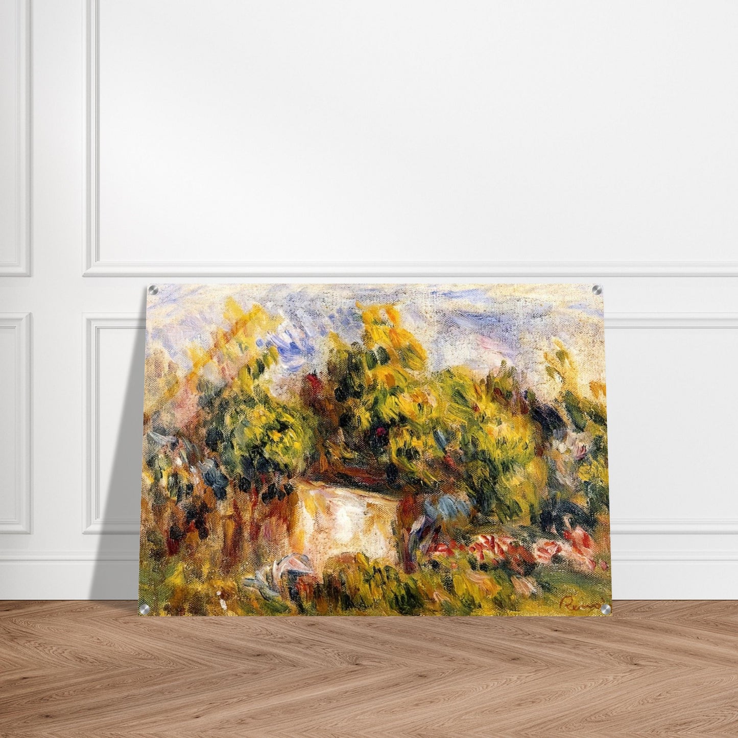 Landscape with Cabin - Pierre-Auguste Renoir Acrylic Print - 70x100 cm / 28x40″ inches