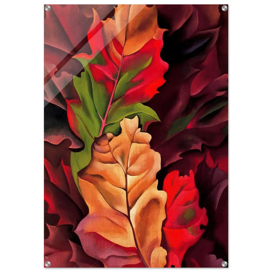 Autumn Leaves - Lake George, N.Y. - Georgia O'Keeffe Acrylic Print - 70x100 cm / 28x40″ inches | Georgia O'Keeffe Wall Art | Georgia O'Keeffe Prints
