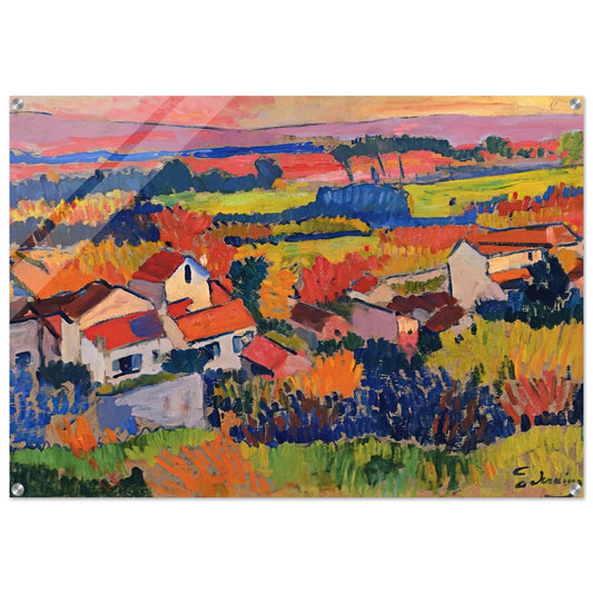 LANDSCAPE NEAR CHATOU 1904 1 - Andre Derain Acrylic Print - 70x100 cm / 28x40″ inches