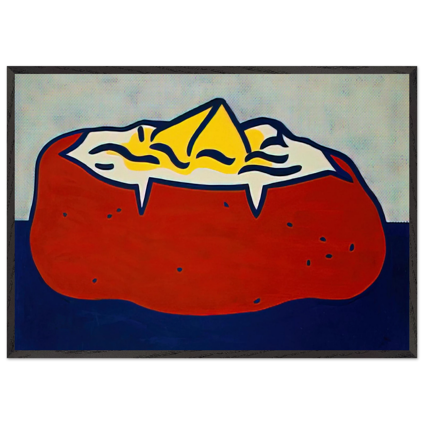 BAKED POTATO 1962 - Roy Lichtenstein Framed Art Print – Black Wooden Frame - Default Title - -Framed Art Print