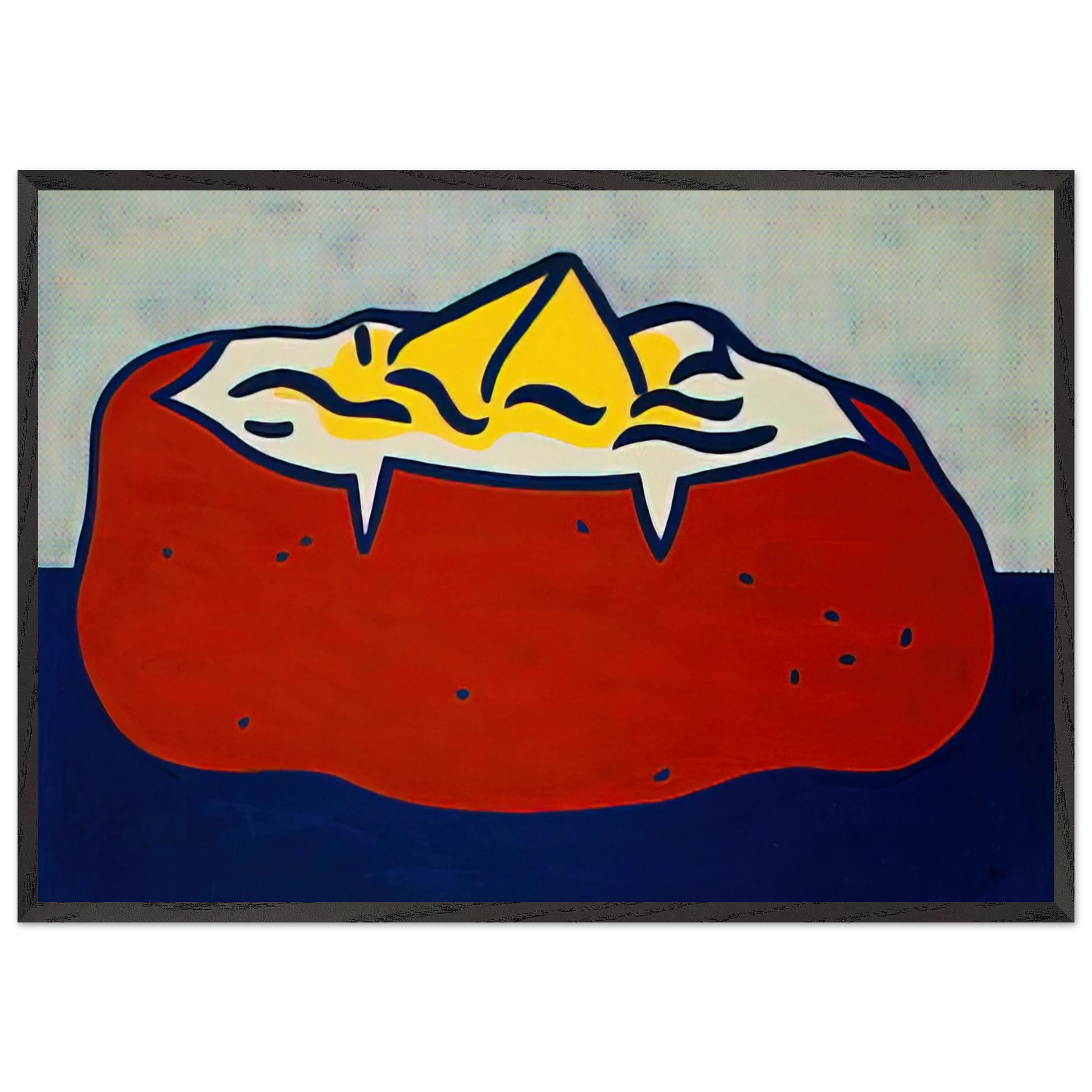 BAKED POTATO 1962 - Roy Lichtenstein Framed Art Print – Black Wooden Frame - Default Title - -Framed Art Print