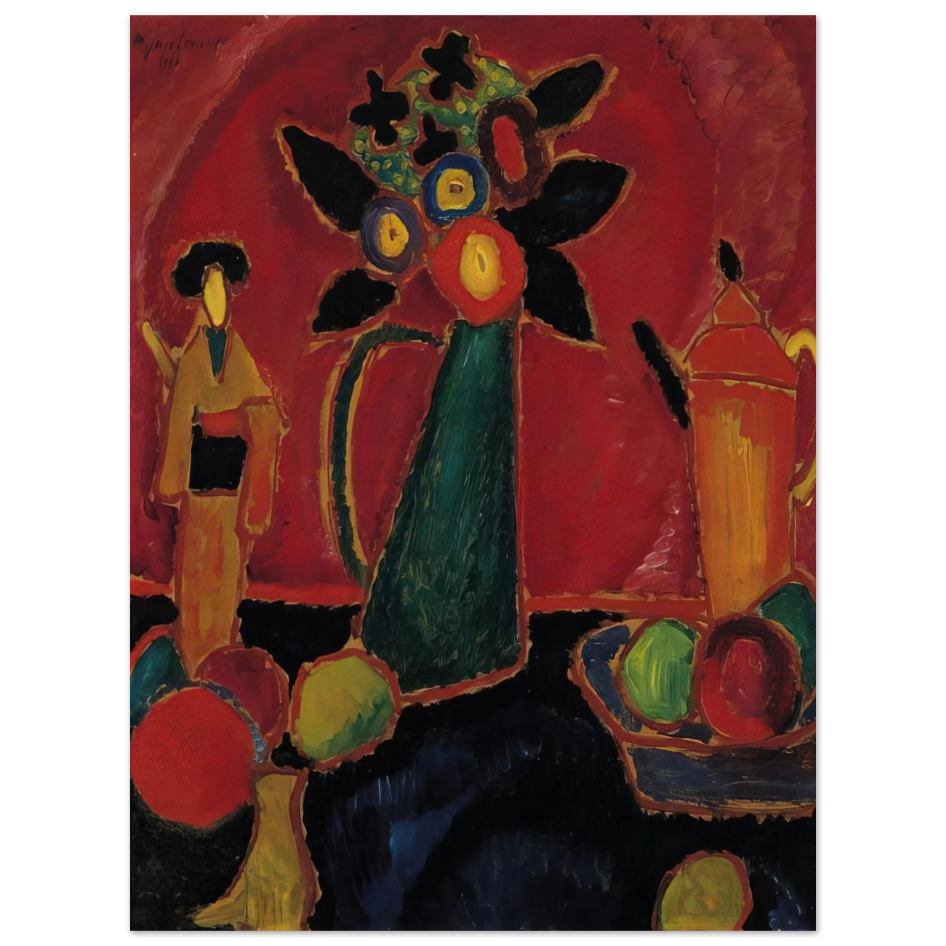 Alexej von Jawlensky - JAPANESE FLOWER 1913 Fine Art Poster - Default Title
