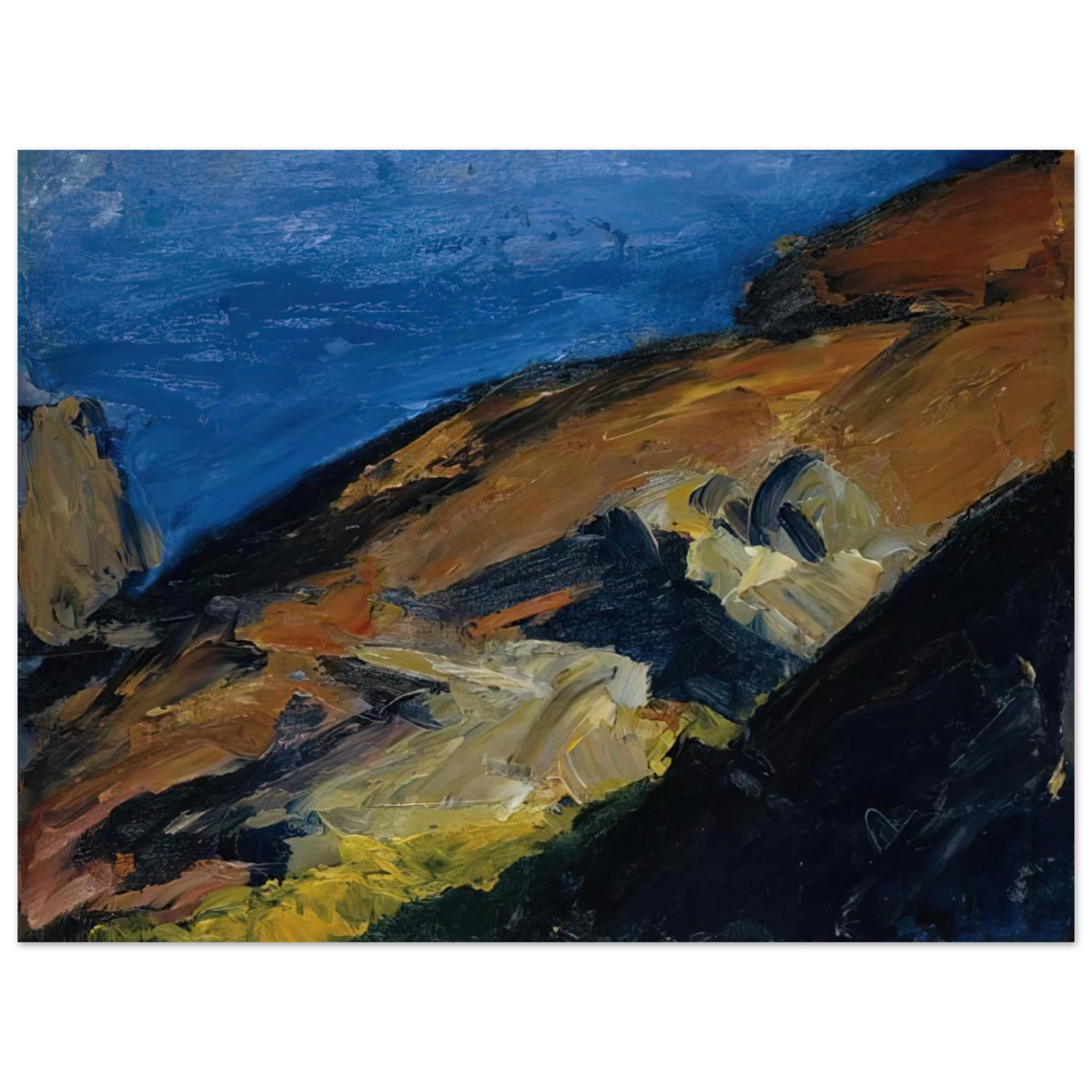 Edward Hopper - Rocks and Shore Fine Art Poster - 13x18 cm / 5x7 inches