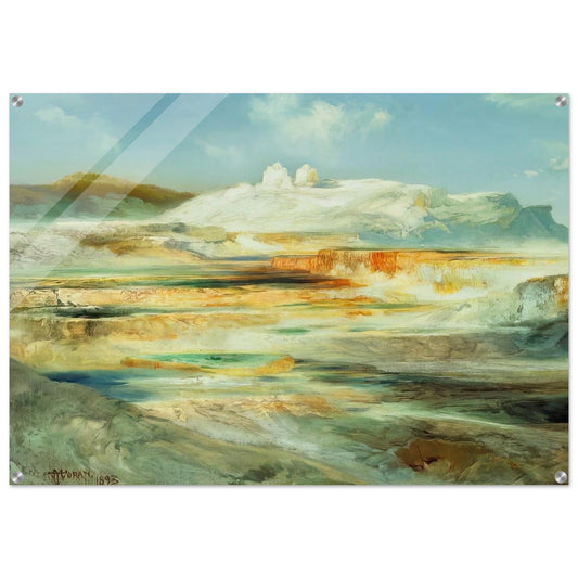 Jupiter Terrace Yellowstone - Thomas Moran Acrylic Print - 70x100 cm / 28x40″ inches | Thomas Moran Wall Art | Thomas Moran Prints
