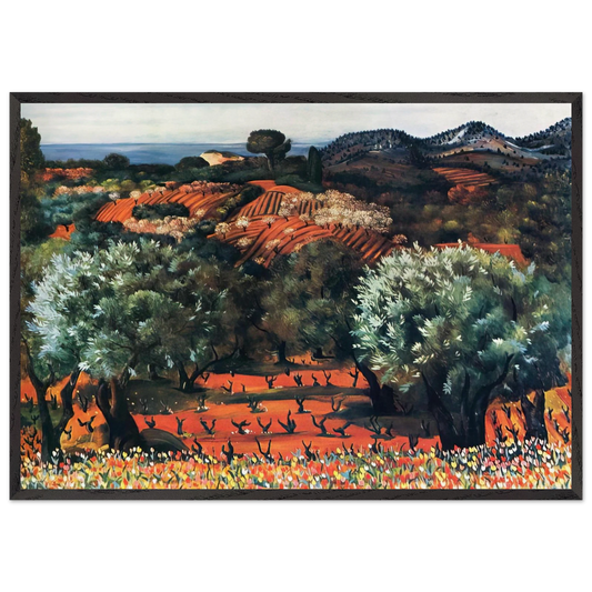 NOT IDENTIFIED 15 - Moise Kisling 70x100 cm / 28x40 inches Framed Art Print – Black Wooden Frame