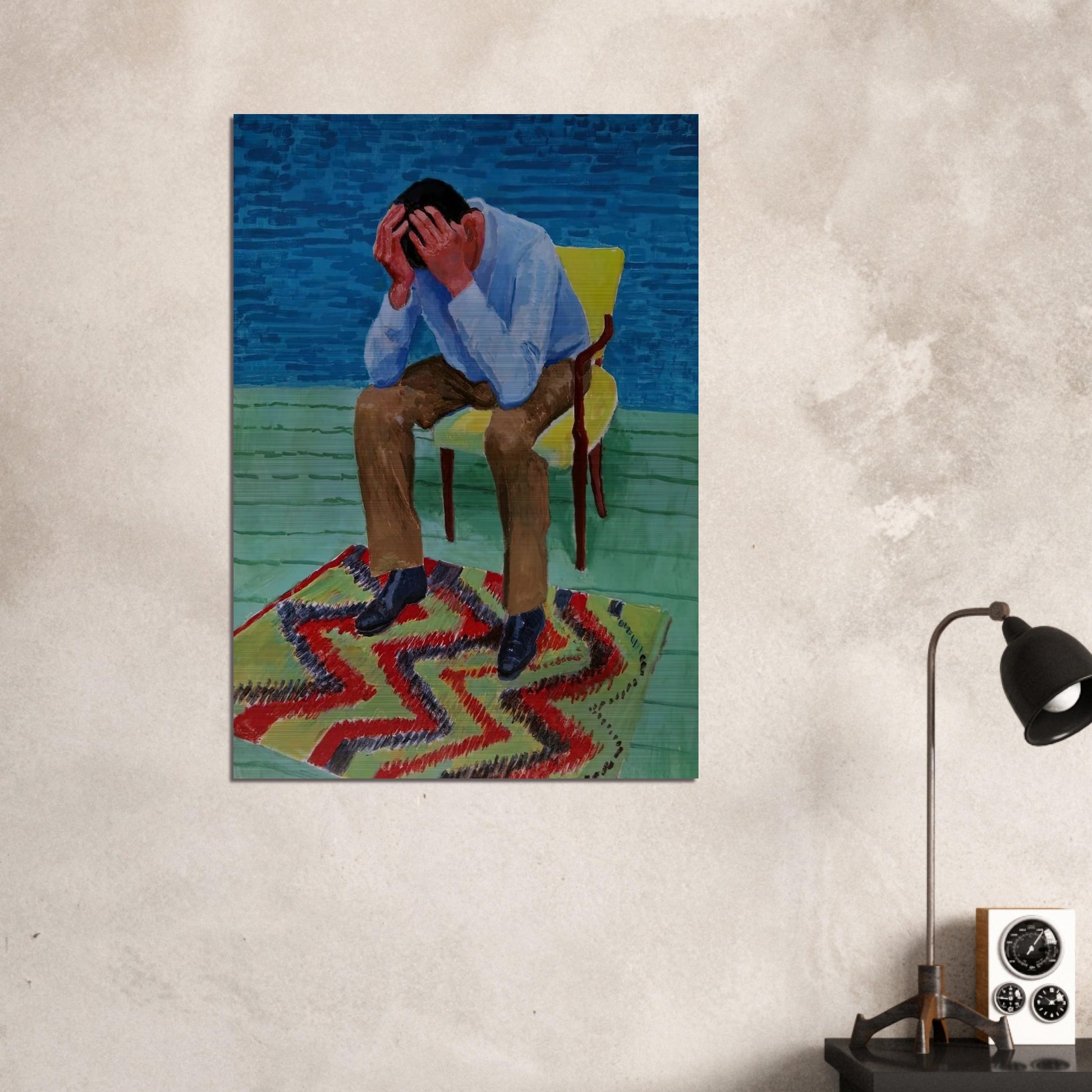 David Hockney - David Hockney Brushed Aluminum Print - 70x100 cm / 28x40 inches | David Hockney Aluminum Print | David Hockney Prints