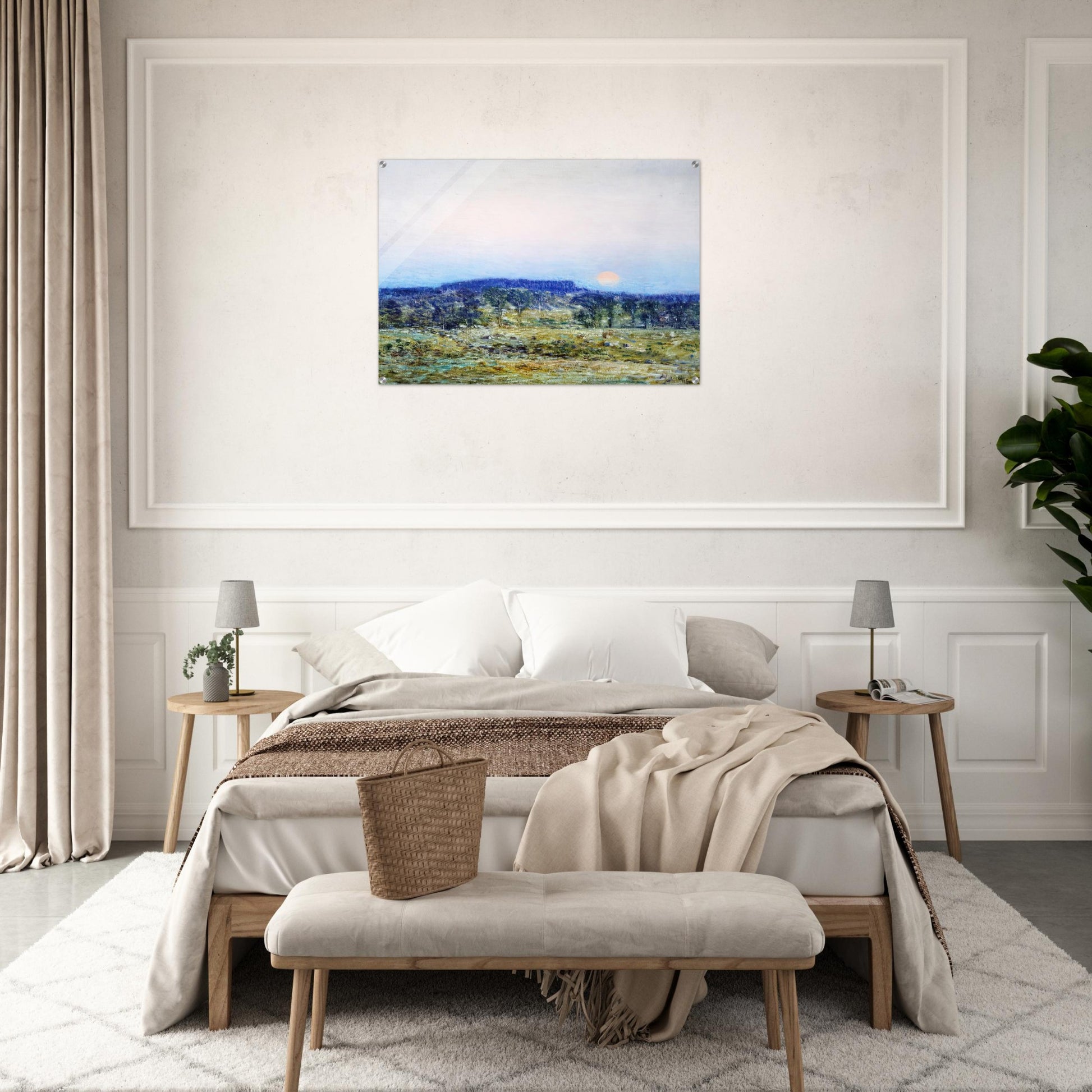 September Moonrise - Childe Hassam Acrylic Print - 70x100 cm / 28x40″ inches