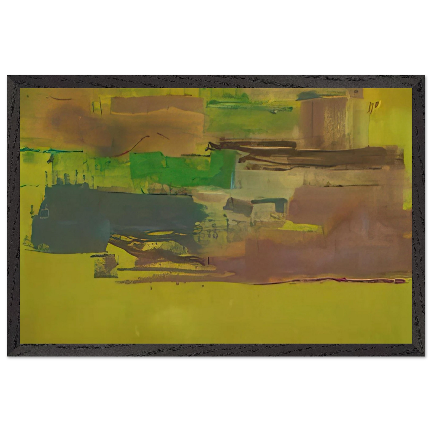 Helen Frankenthaler - August Deep - 1978 Wall art - 13x18 cm / 5x7 inches - Premium Wooden Framed Poster With Fine Art Paper - Wood frame