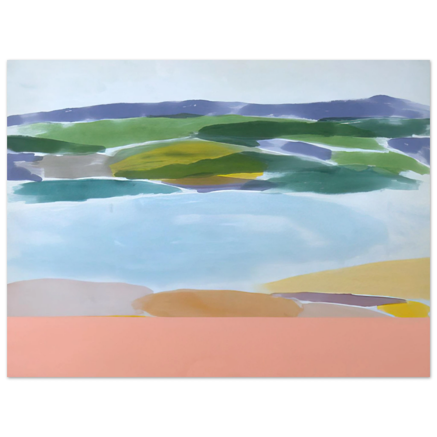 Ronnie Landfield - Survival's Shore - 1980 Fine Art Poster - Default Title