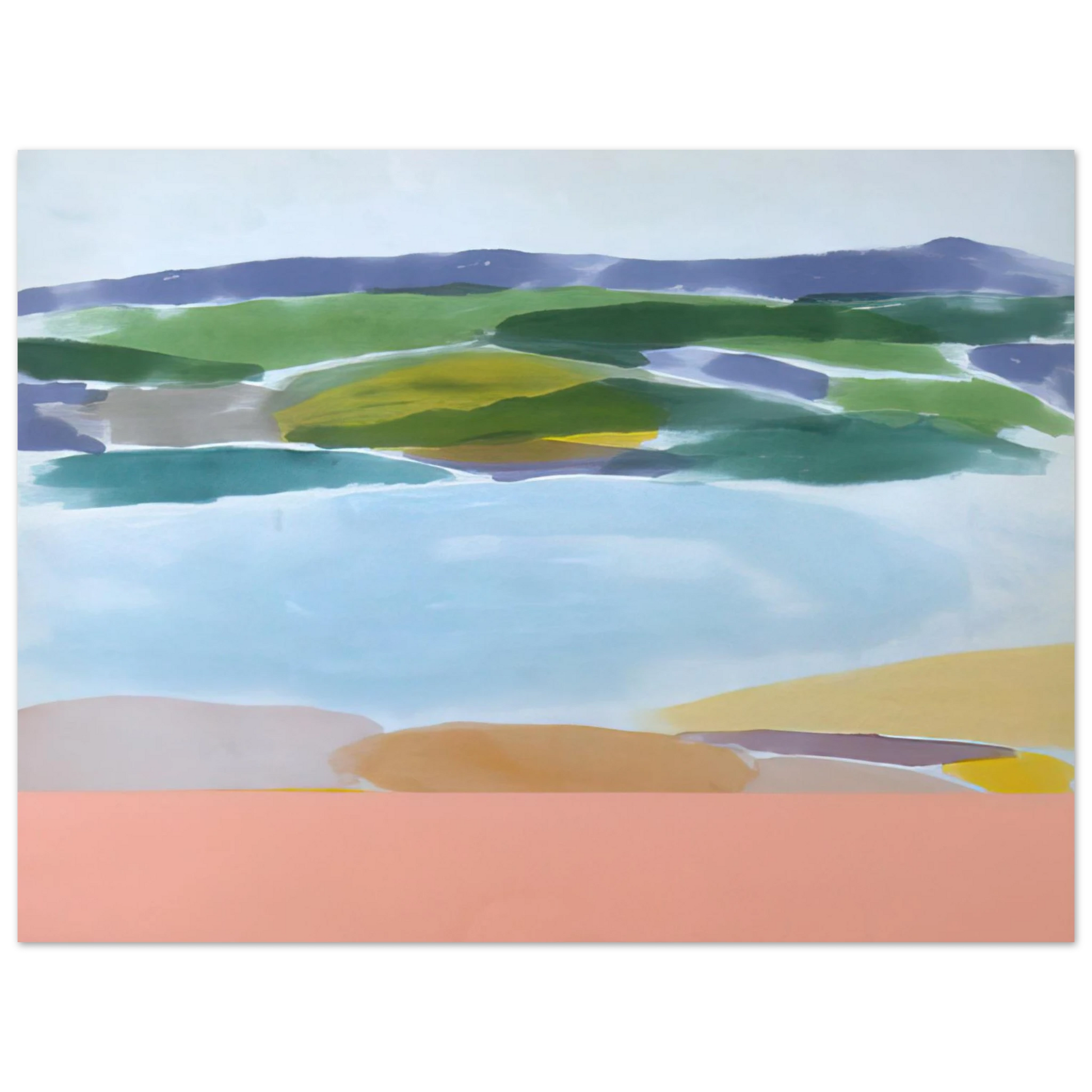 Ronnie Landfield - Survival's Shore - 1980 Fine Art Poster - Default Title