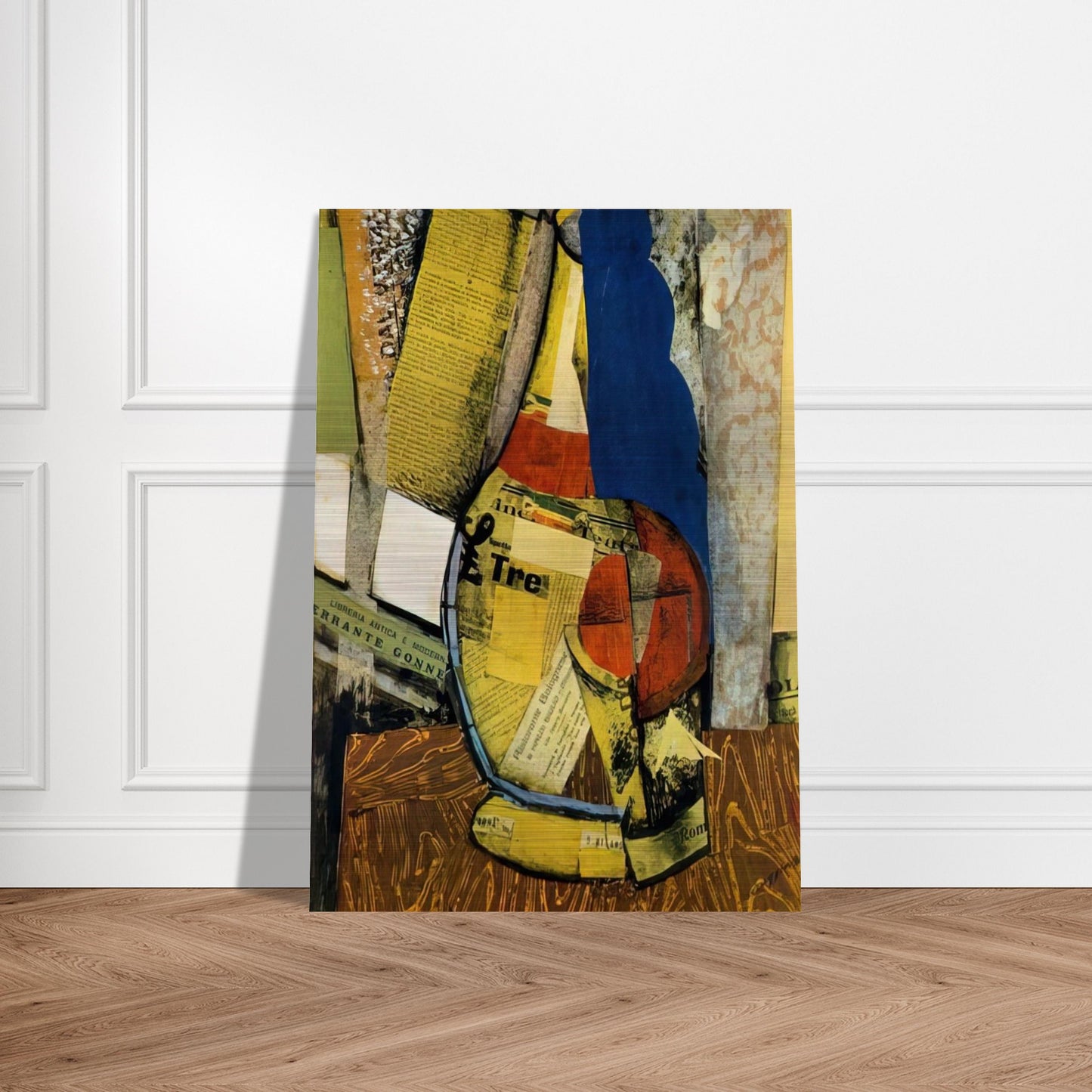 FIASCO E BICCHIERE - Carlo Carra Brushed Aluminum Print - 70x100 cm / 28x40 inches | Carlo Carra Aluminum Print | Carlo Carra Prints