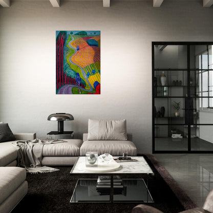 David Hockney - David Hockney Brushed Aluminum Print - 70x100 cm / 28x40 inches | David Hockney Aluminum Print | David Hockney Prints