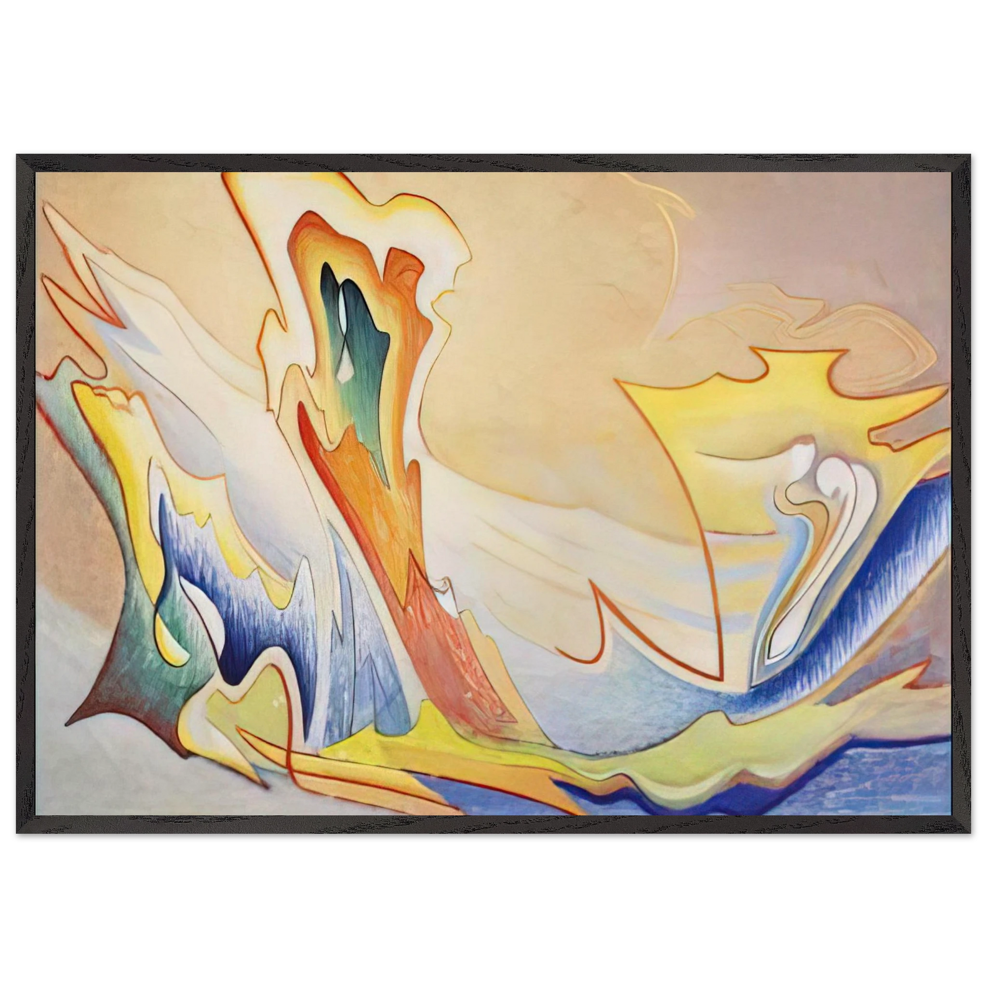 LSH 134 - 1950 - Lawren Harris Framed Art Print – Black Wooden Frame - Default Title - -Framed Art Print