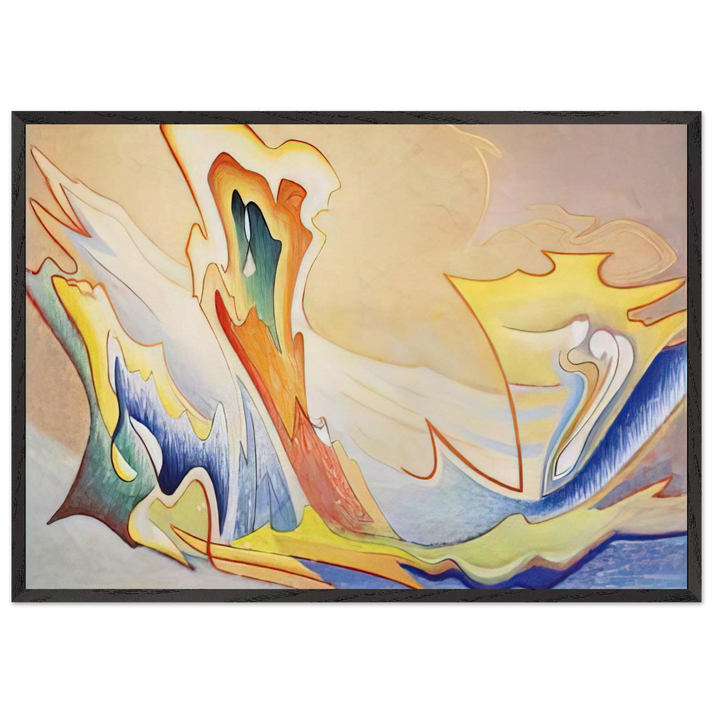 LSH 134 - 1950 - Lawren Harris 70x100 cm / 28x40 inches Framed Art Print – Black Wooden Frame