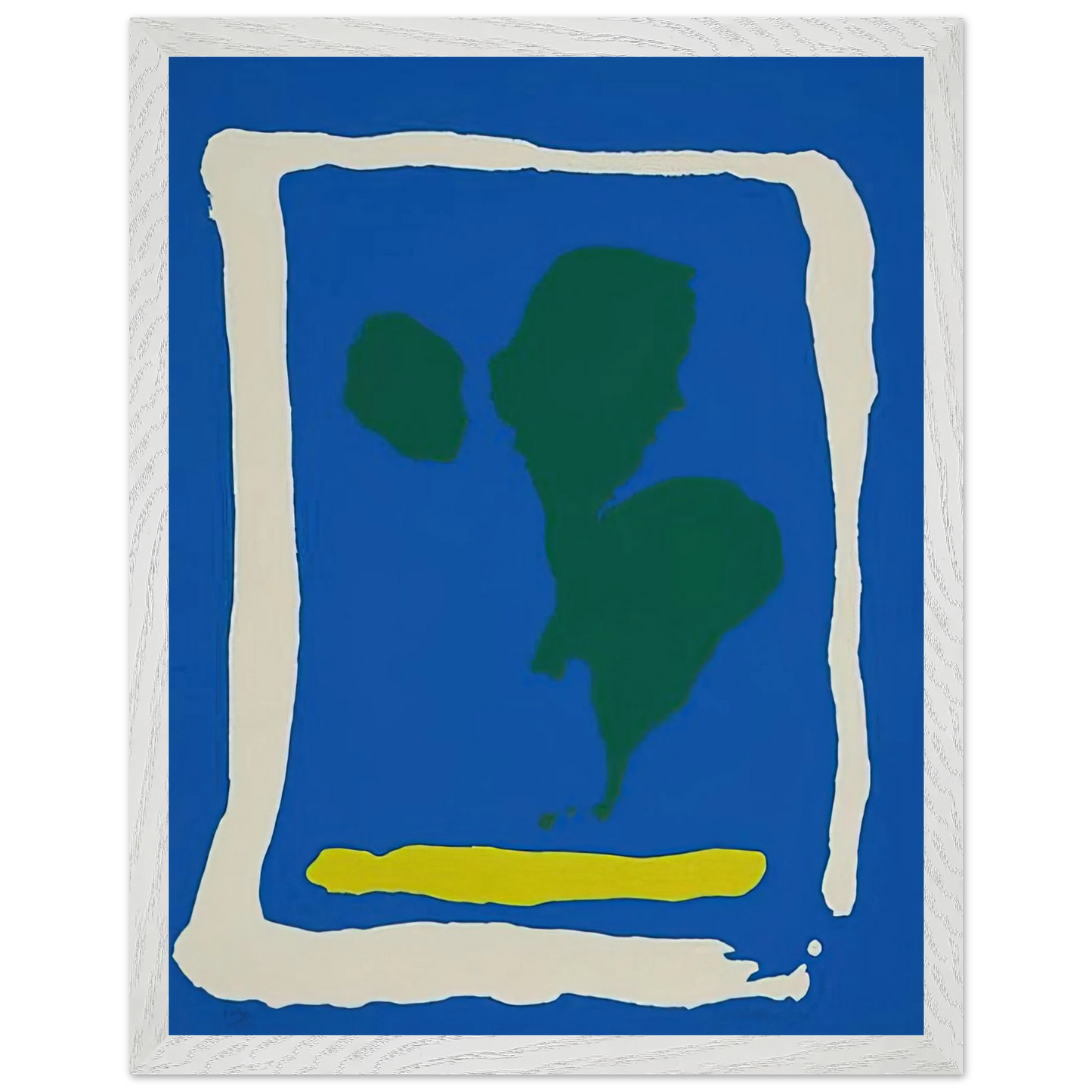Helen Frankenthaler - Air Frame - 1965 Wall art - 30x40 cm / 12x16 inches - Premium Wooden Framed Poster With Fine Art Paper - Black frame