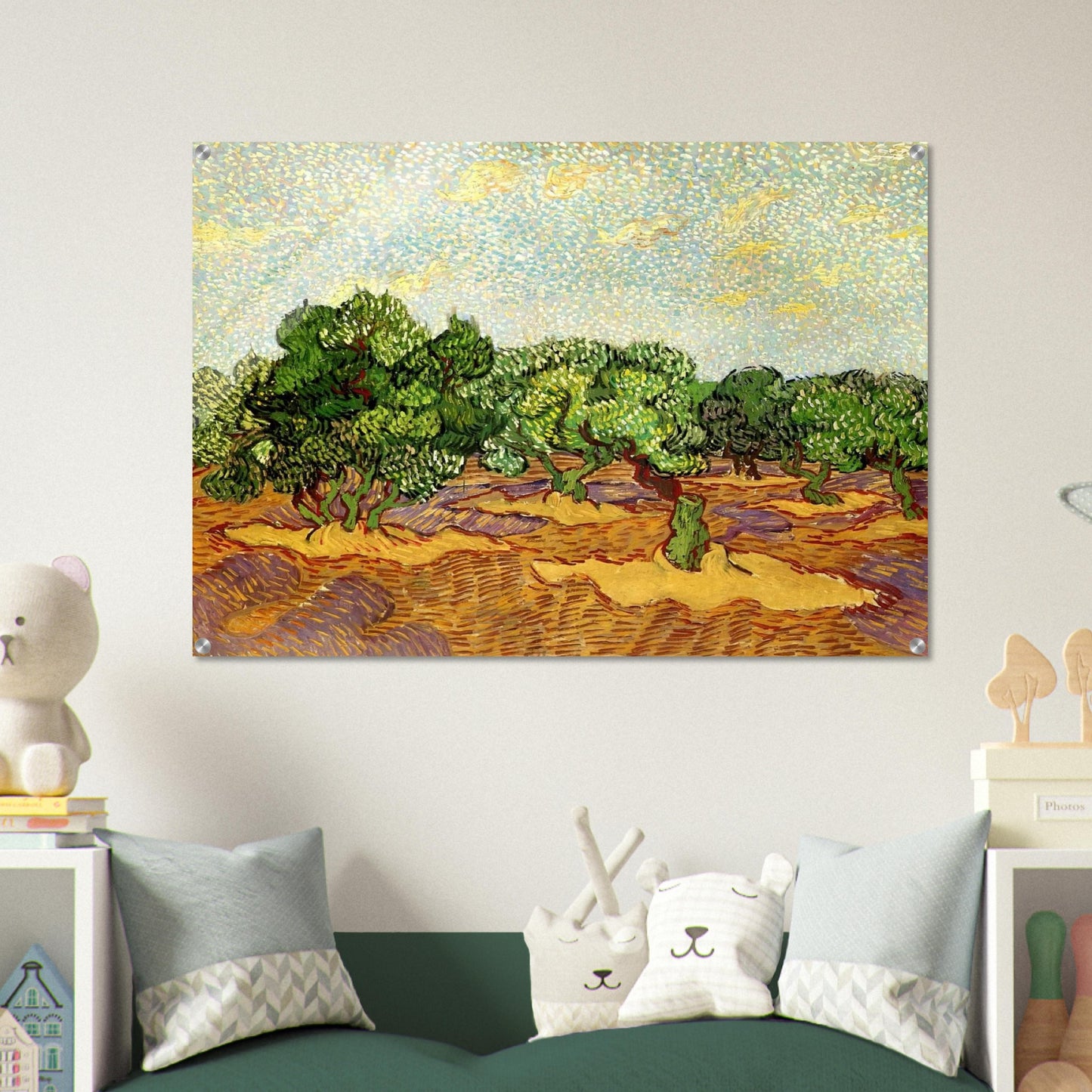 Olive Grove - Pale Blue Sky - Vincent van Gogh Acrylic Print - 70x100 cm / 28x40″ inches | Vincent van Gogh Wall Art | Vincent van Gogh Prints