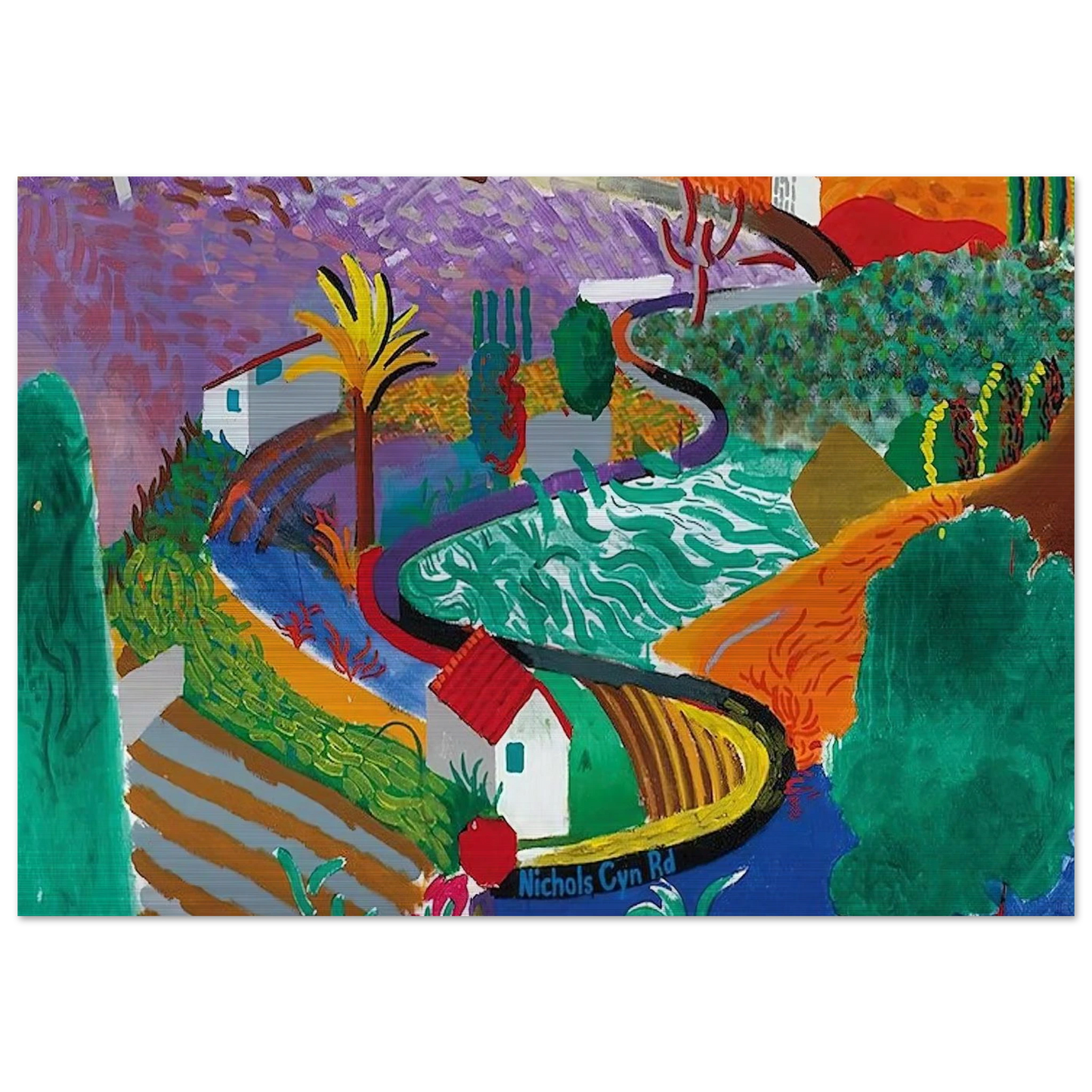 David Hockney - David Hockney Brushed Aluminum Print - 70x100 cm / 28x40 inches | David Hockney Aluminum Print | David Hockney Prints