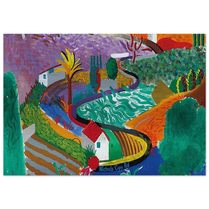 David Hockney - David Hockney Brushed Aluminum Print - 70x100 cm / 28x40 inches | David Hockney Aluminum Print | David Hockney Prints