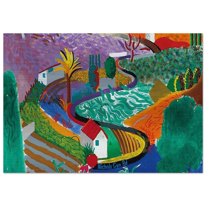 David Hockney - David Hockney Brushed Aluminum Print - 70x100 cm / 28x40 inches | David Hockney Aluminum Print | David Hockney Prints