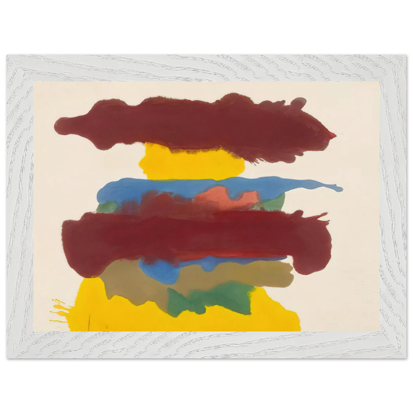 Helen Frankenthaler - Weather Change - 1963 Wall art - 20x25 cm / 8x10 inches - Premium Wooden Framed Poster With Fine Art Paper - Wood frame