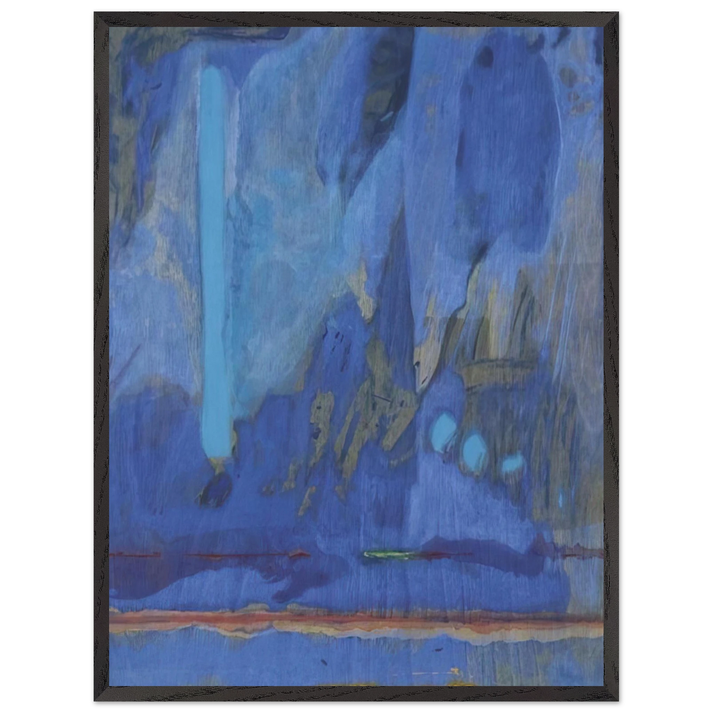 Helen Frankenthaler - Tales of Genji III - 1998 Wall art - 45x60 cm / 18x24 inches - Premium Wooden Framed Poster With Fine Art Paper - Black frame