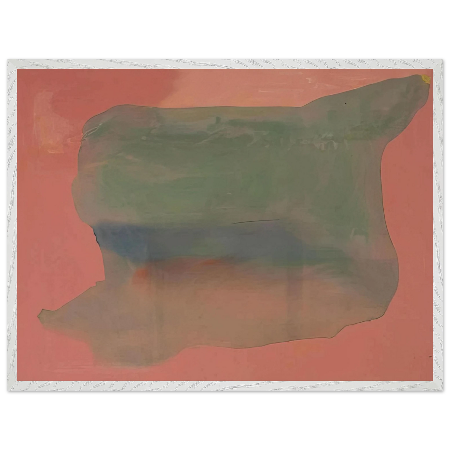 Helen Frankenthaler - Yearning - 1973 Wall art - 21x29.7 cm / 8x12" - Premium Wooden Framed Poster With Fine Art Paper - White frame