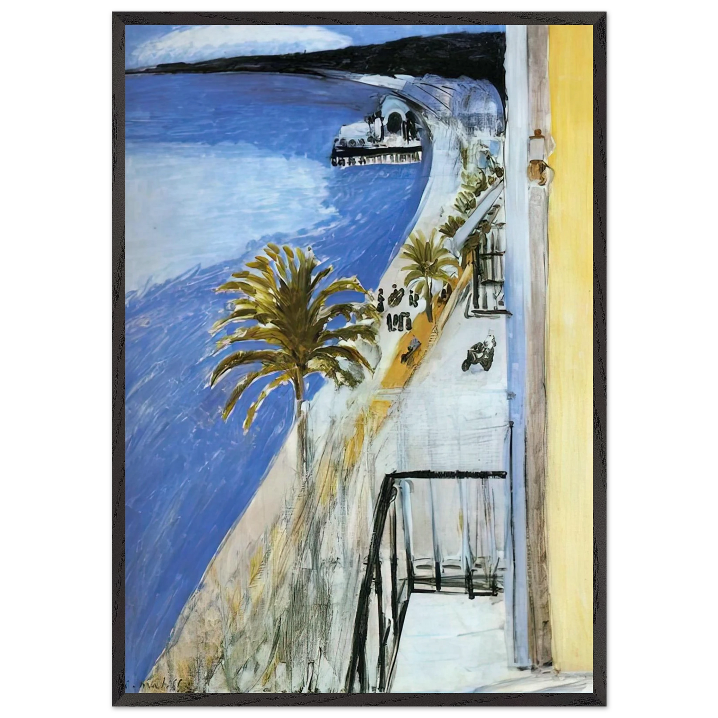 THE BAY OF NICE 1918 - Henri Matisse Framed Art Print – Black Wooden Frame - Default Title - -Framed Art Print