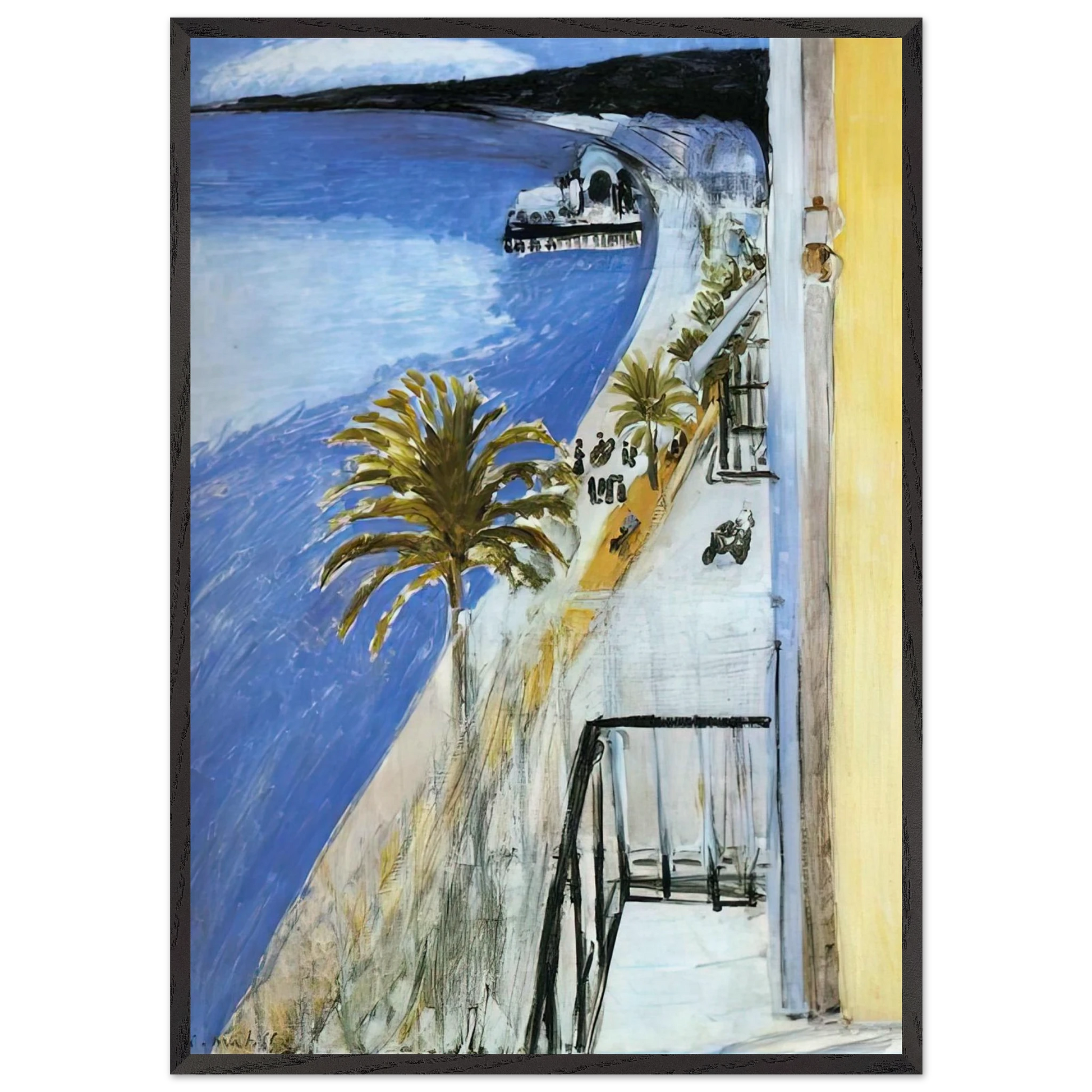 THE BAY OF NICE 1918 - Henri Matisse Framed Art Print – Black Wooden Frame - Default Title - -Framed Art Print
