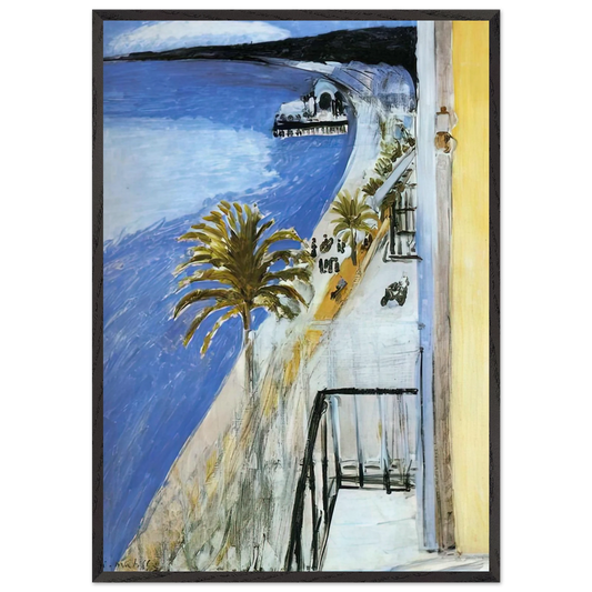 THE BAY OF NICE 1918 - Henri Matisse 70x100 cm / 28x40 inches Framed Art Print – Black Wooden Frame