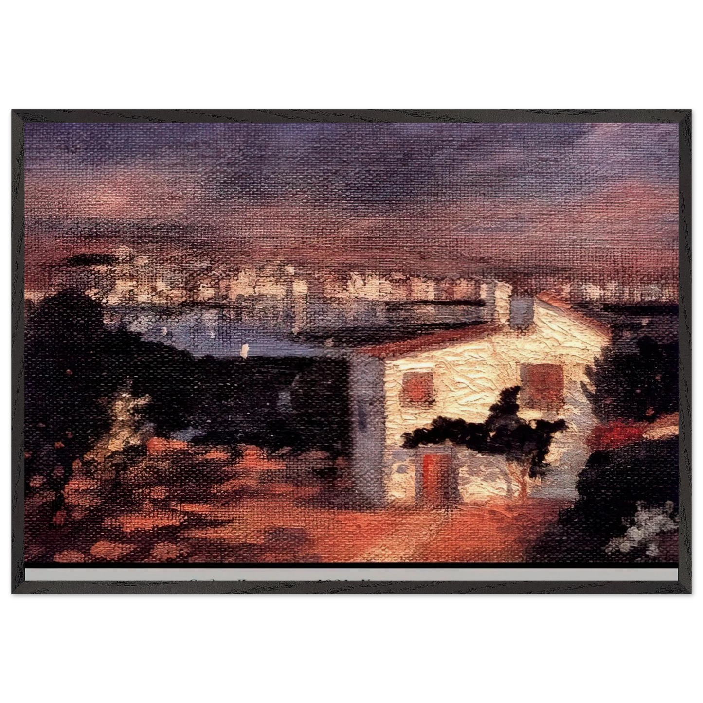 THE GARDEN AT LYANE - Salvador Dali Framed Art Print – Black Wooden Frame - Default Title - -Framed Art Print