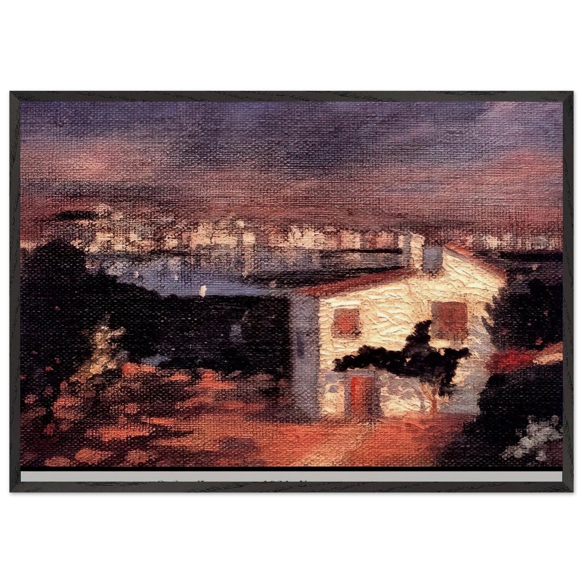 THE GARDEN AT LYANE - Salvador Dali Framed Art Print – Black Wooden Frame - Default Title - -Framed Art Print