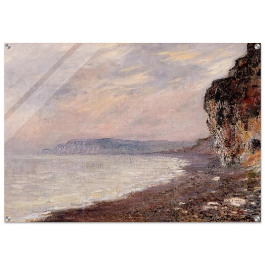 Cliffs at Pourville in the Fog - claude monet Acrylic Print - 70x100 cm / 28x40″ inches