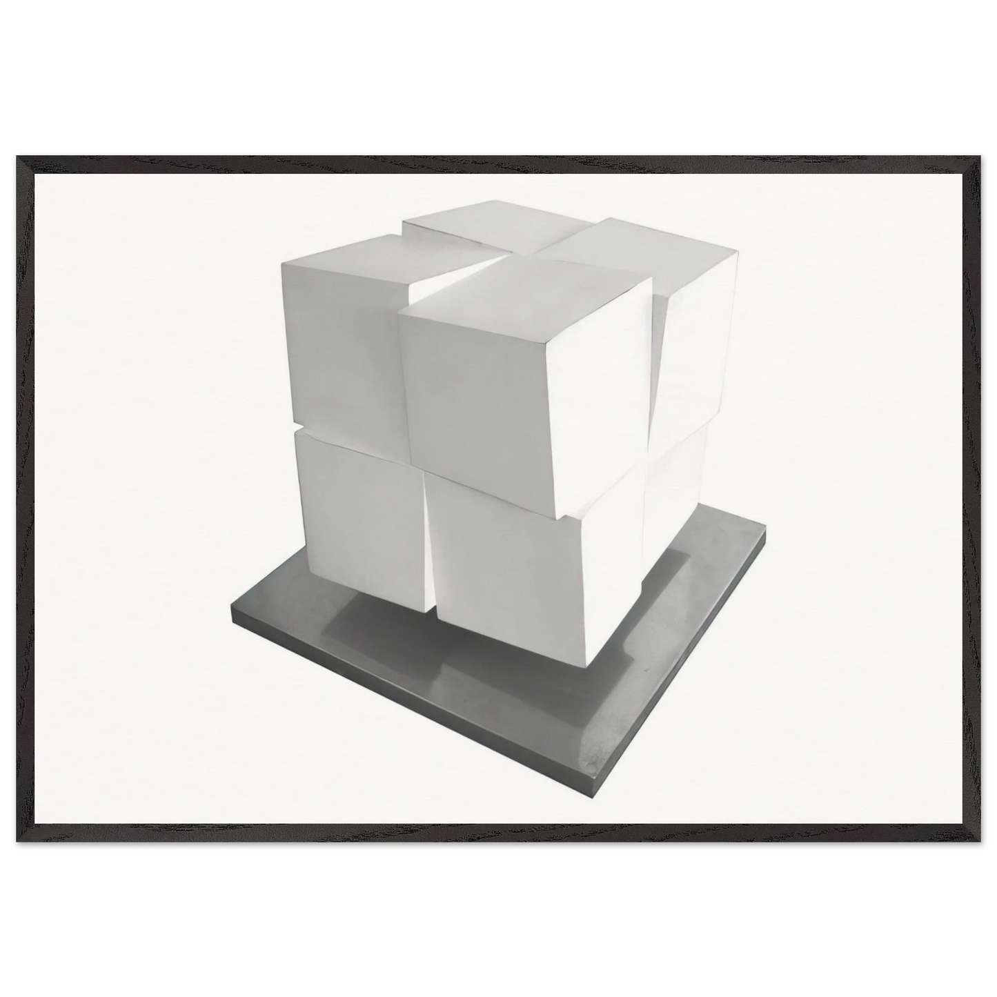 Split Cube - 1962 - Jeremy Moon Framed Art Print – Black Wooden Frame - Default Title - -Framed Art Print