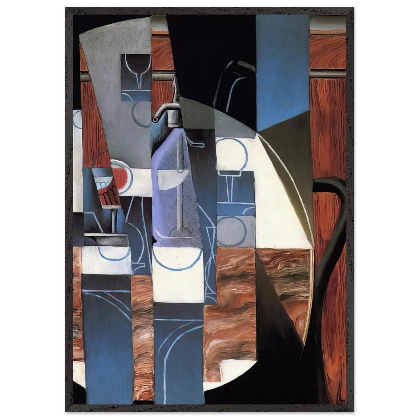 THE SIPHON 1913 - Juan Gris Framed Art Print – Black Wooden Frame - Default Title - -Framed Art Print
