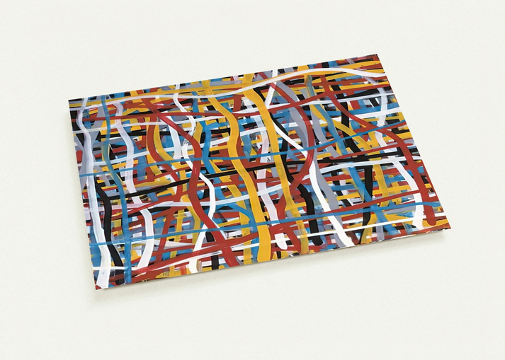 Irregular Vertical and Horizontal Bands of Color Superimposed By Sol LeWitt Pack of 10 Post Cards | Sol LeWitt Post Cards | A6 (10.5 x 14.8 cm) - 4.1 x 5.8 inches