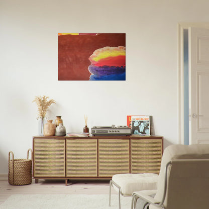 Brown Wall - 1970 - Ronnie Landfield Brushed Aluminum Print - 70x100 cm / 28x40 inches | Ronnie Landfield Aluminum Print | Ronnie Landfield Prints