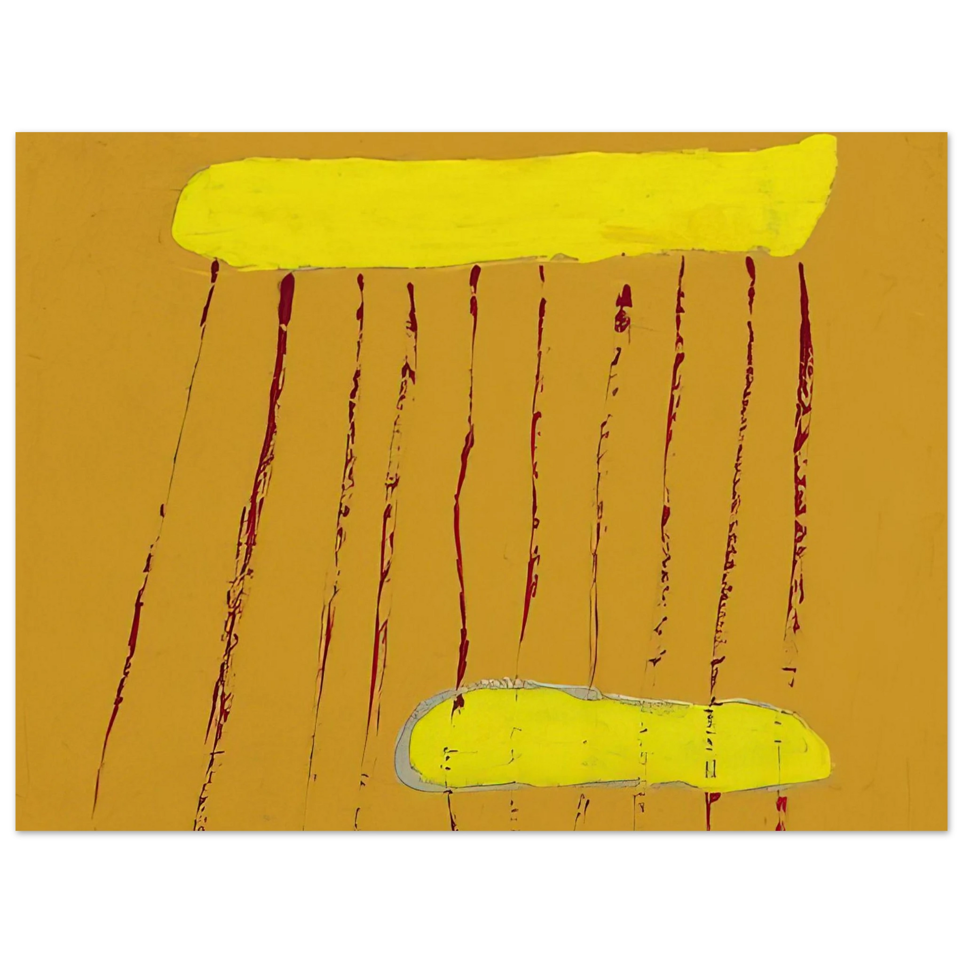Forrest Bess - Red Rain - 1967 Fine Art Poster - Default Title