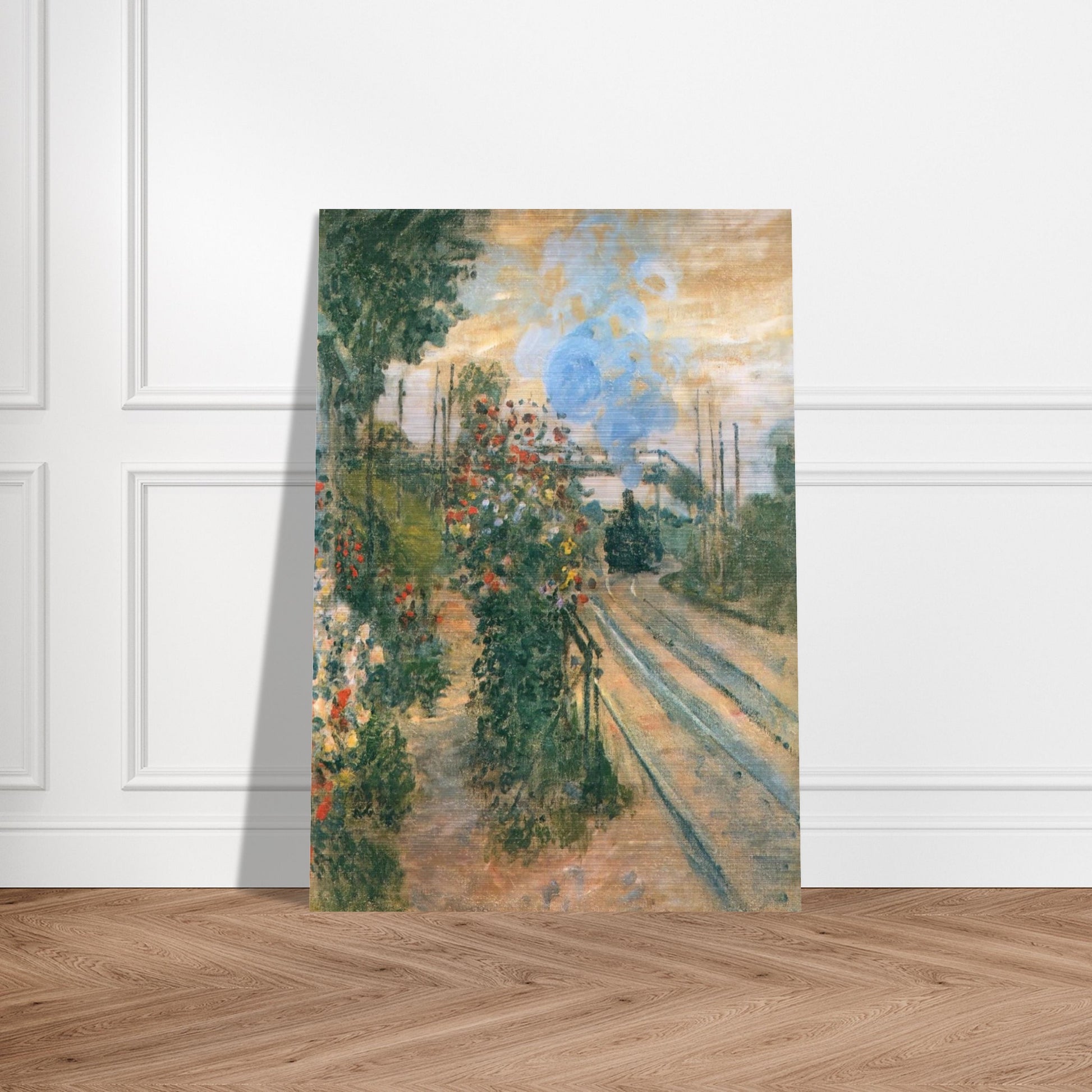Arriving at Montegeron - claude monet Brushed Aluminum Print - 70x100 cm / 28x40 inches | claude monet Aluminum Print | claude monet Prints