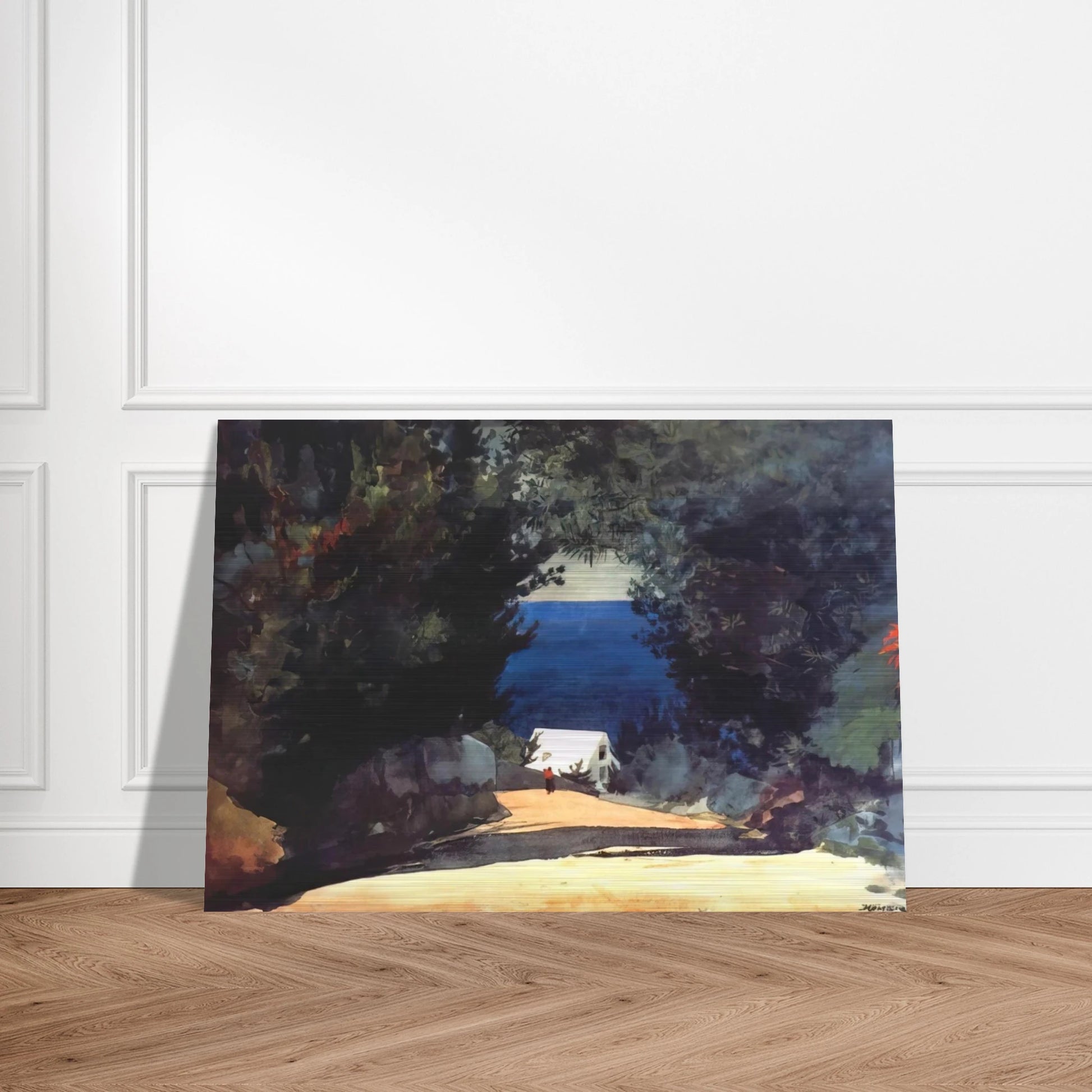 ROAD IN BERMUDA - Winslow Homer Brushed Aluminum Print - 70x100 cm / 28x40 inches | Winslow Homer Aluminum Print | Winslow Homer Prints