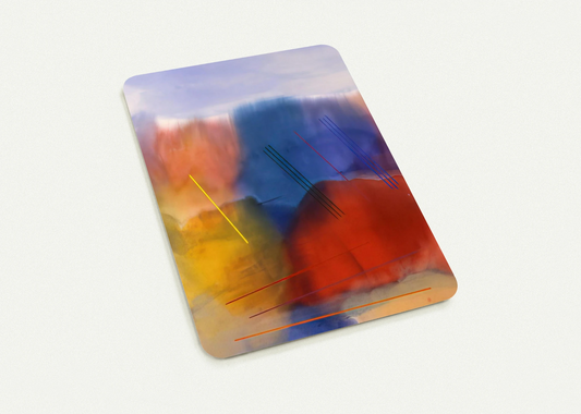 Free Spirit - 1991 By Ronnie Landfield Pack of 10 Post Cards | Ronnie Landfield Post Cards | A6 (10.5 x 14.8 cm) - 4.1 x 5.8 inches