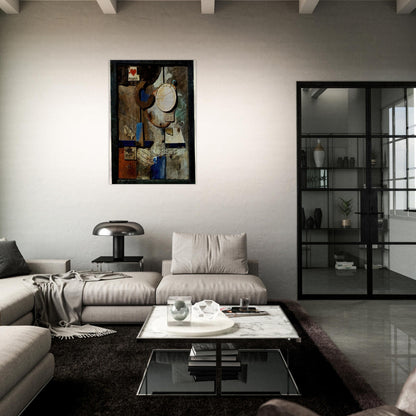 MERZBILD ROSSFETT 1919 - Kurt Schwitters Brushed Aluminum Print - 70x100 cm / 28x40 inches | Kurt Schwitters Aluminum Print | Kurt Schwitters Prints