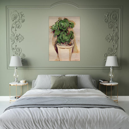 Pot of Geraniums - Paul Cézanne Brushed Aluminum Print - 70x100 cm / 28x40 inches | Paul Cézanne Aluminum Print | Paul Cézanne Prints