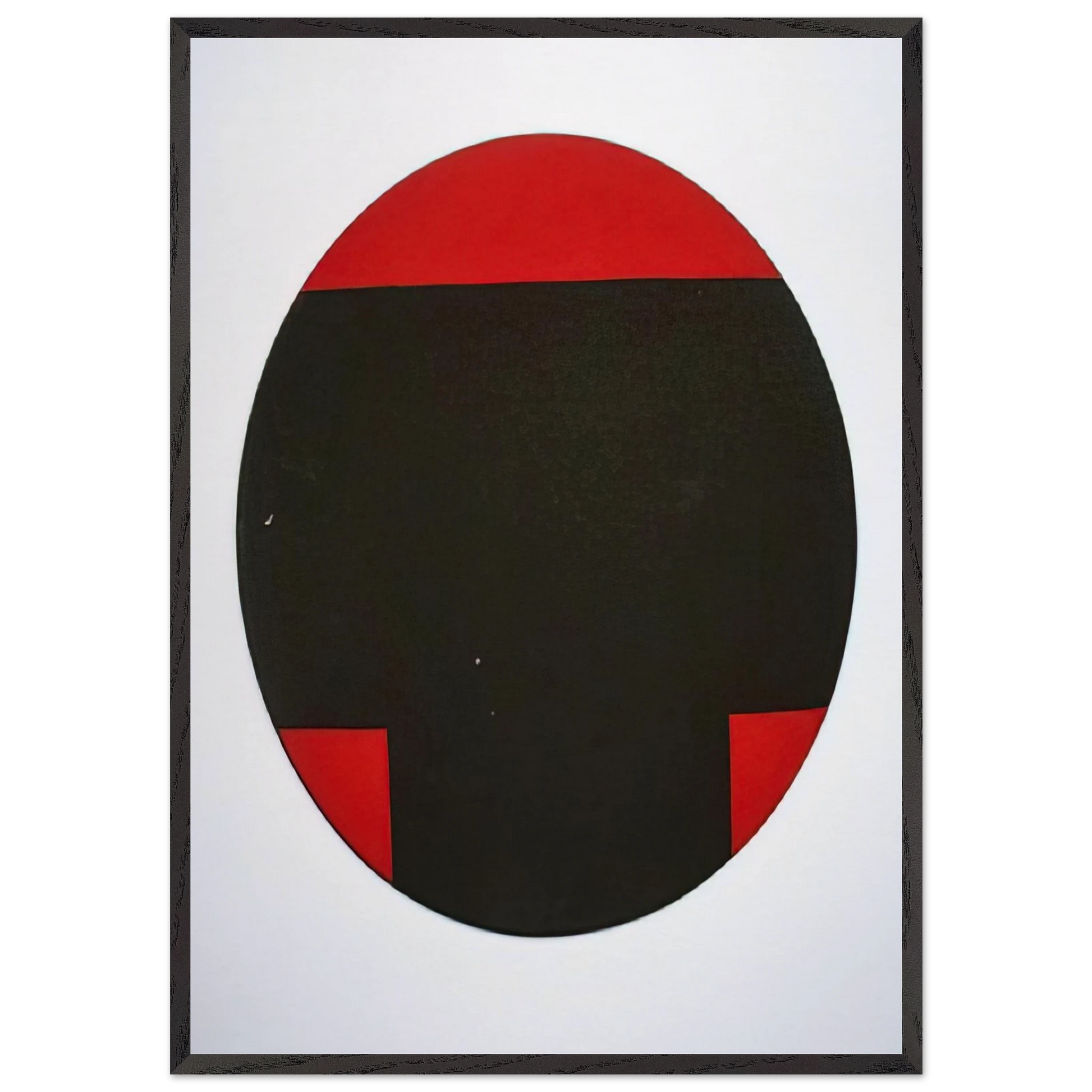 Big T - Hard Edge Painting - Leon Polk Smith Framed Art Print – Black Wooden Frame - Default Title - -Framed Art Print