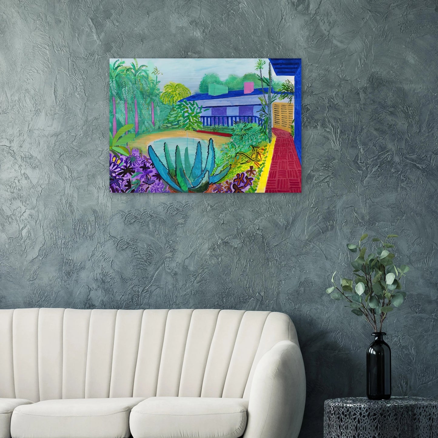 David Hockney - David Hockney Brushed Aluminum Print - 70x100 cm / 28x40 inches | David Hockney Aluminum Print | David Hockney Prints