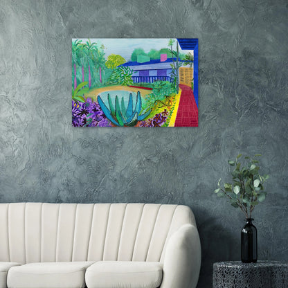 David Hockney - David Hockney Brushed Aluminum Print - 70x100 cm / 28x40 inches | David Hockney Aluminum Print | David Hockney Prints