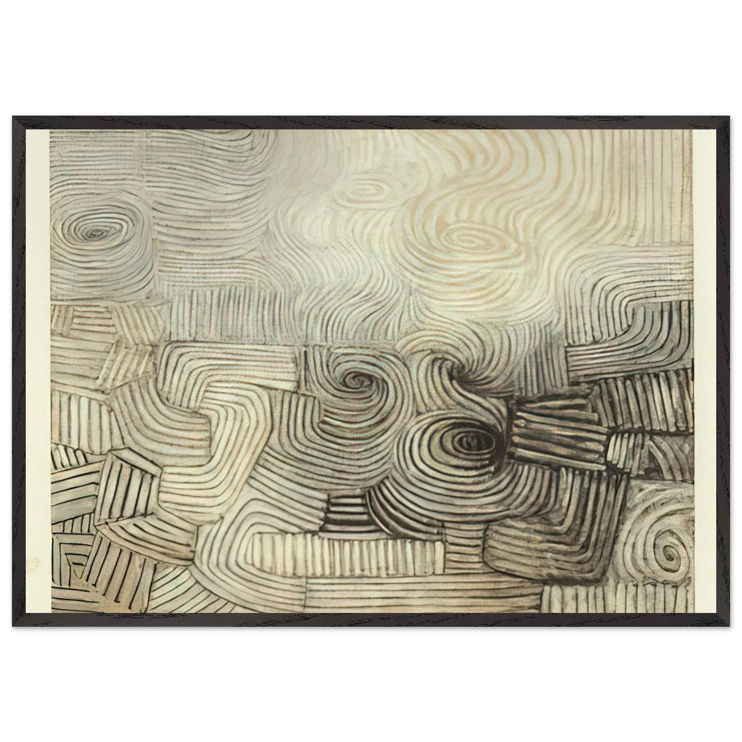 The Snowstorm - 1950 - Victor Pasmore Framed Art Print – Black Wooden Frame - Default Title - -Framed Art Print