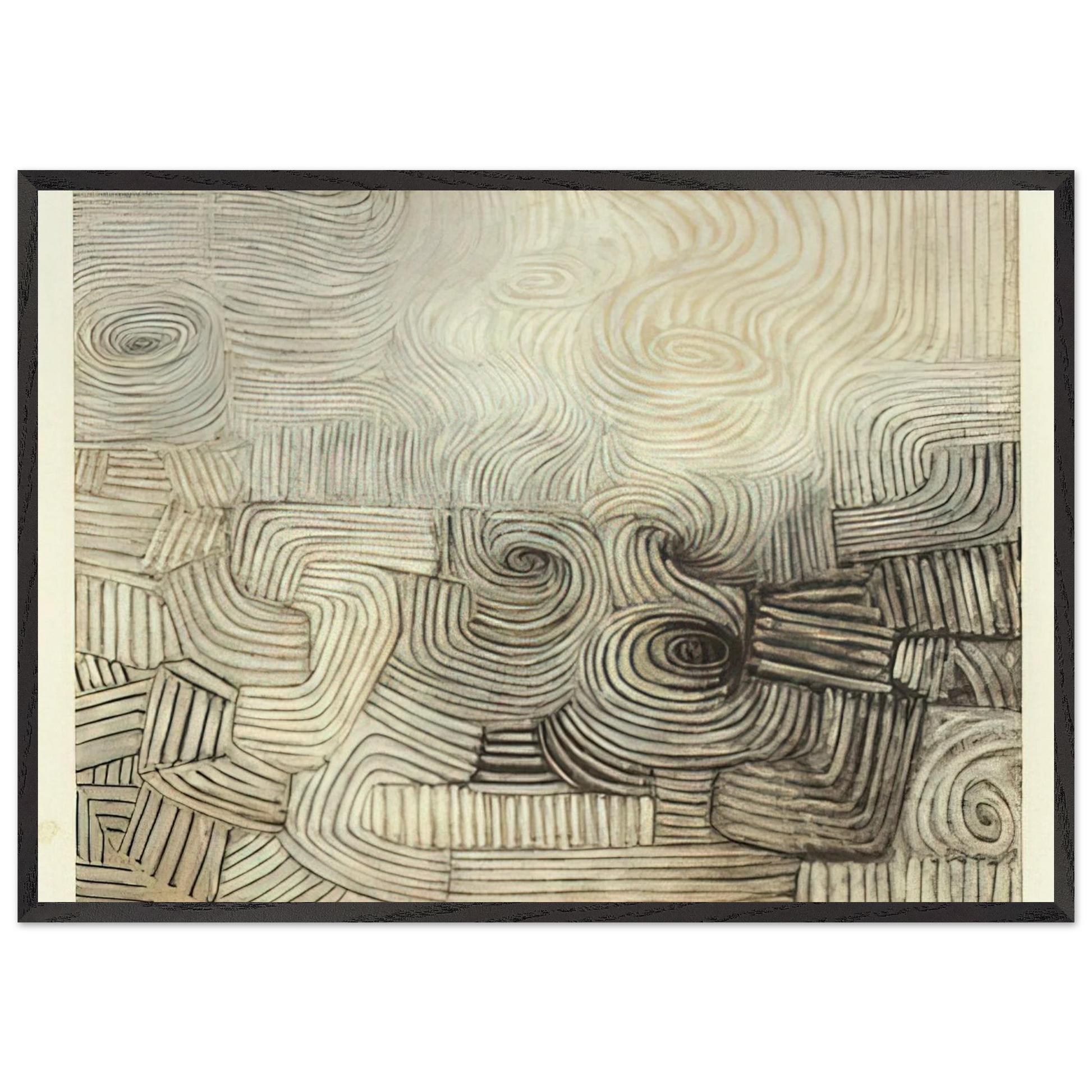 The Snowstorm - 1950 - Victor Pasmore Framed Art Print – Black Wooden Frame - Default Title - -Framed Art Print